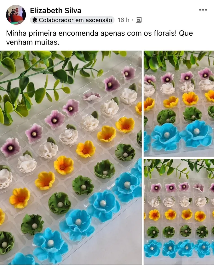 Post de aluna da Prof Gi mostrando os próprios doces